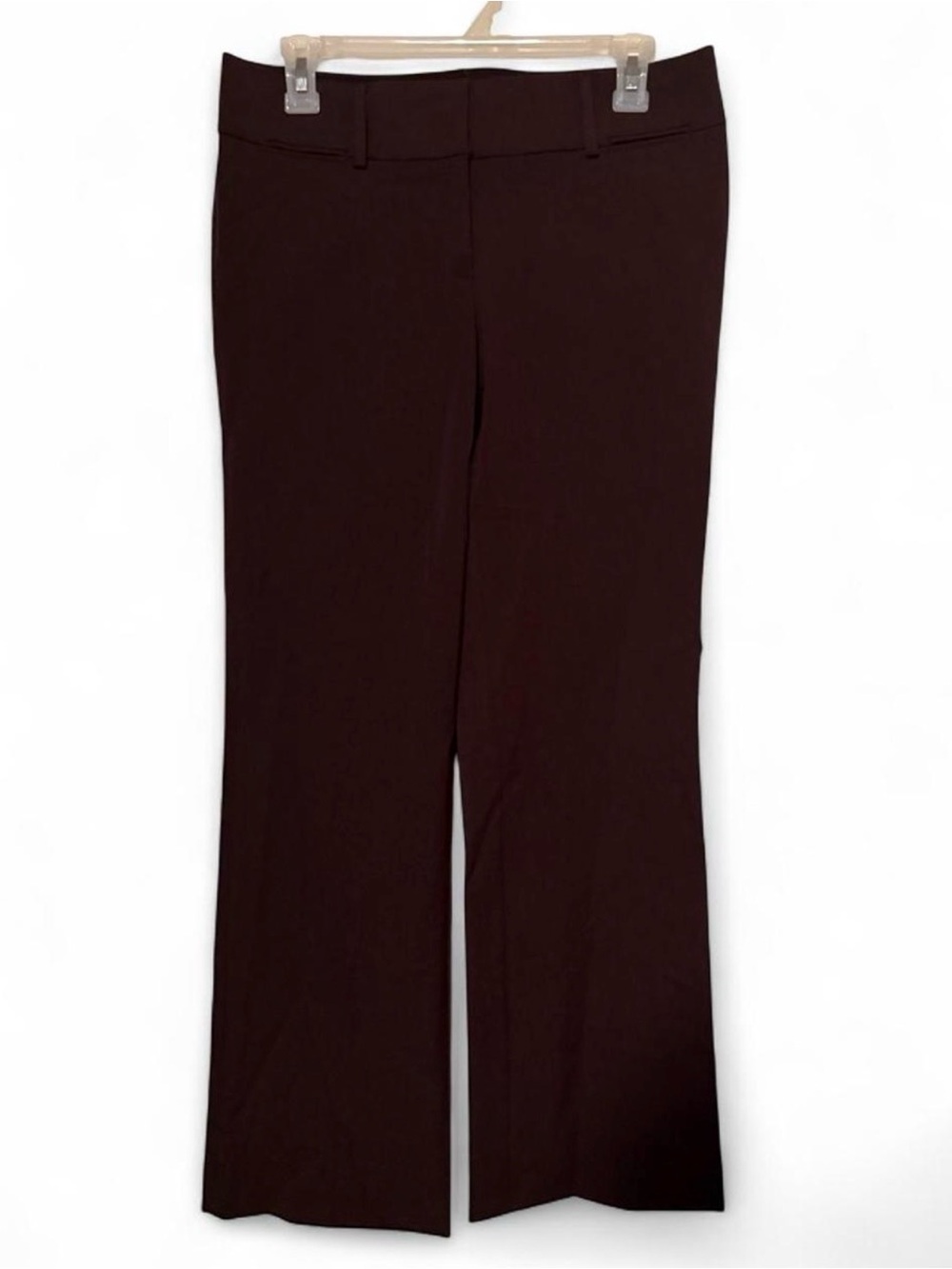 NWOT LOFT Marisa Fit Trouser Pants Burgundy Plum Size 2